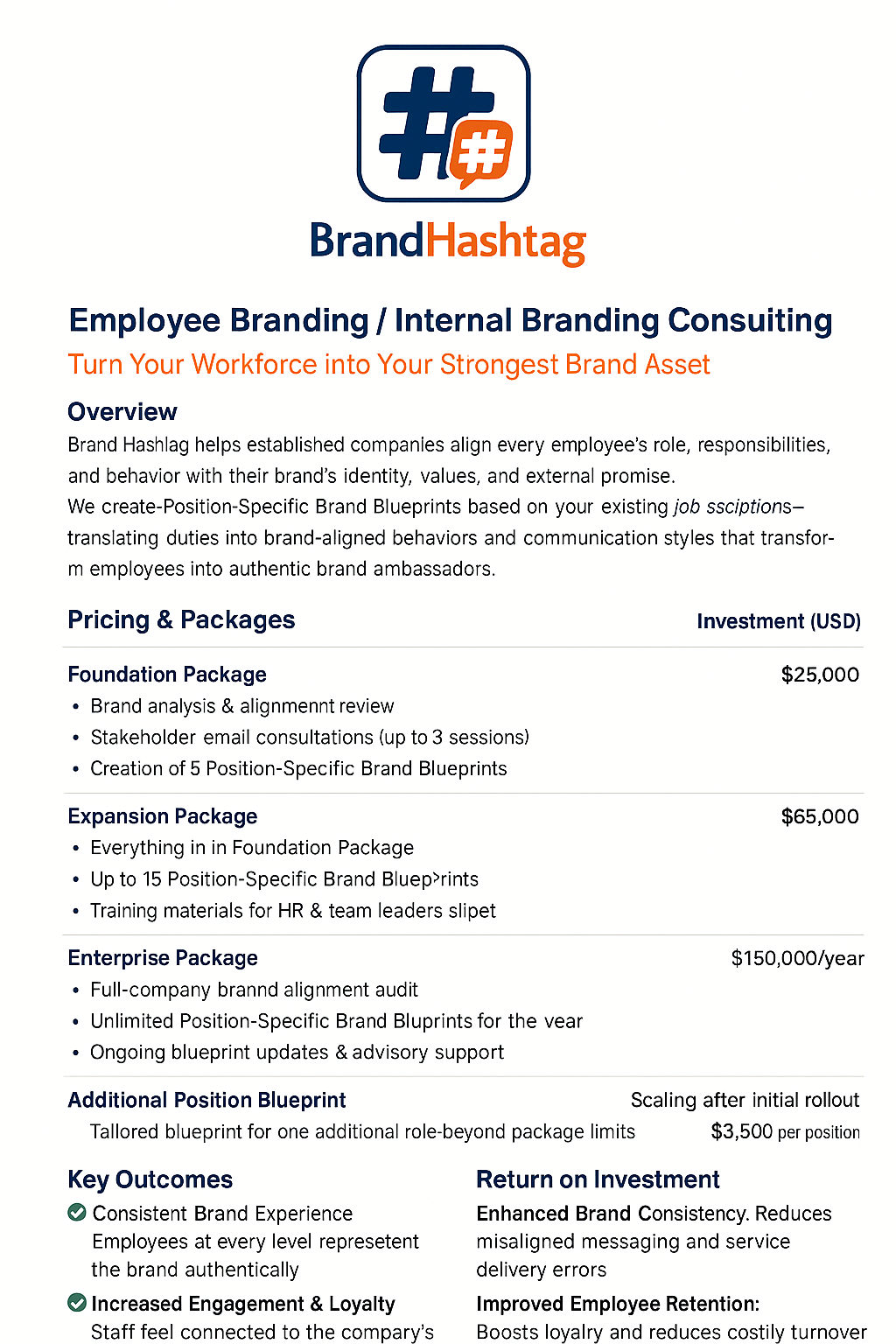 Employee Branding/Internal Branding Consulting